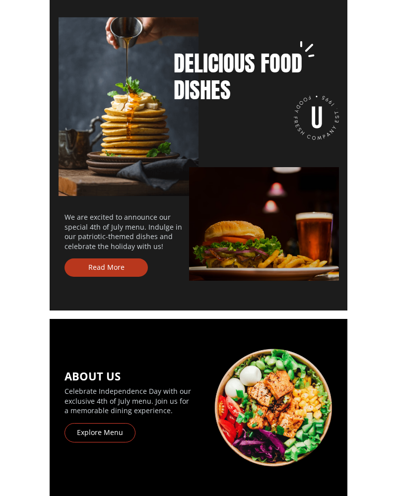 4Th Of July Menu